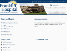 Tablet Screenshot of franklinhospital.net
